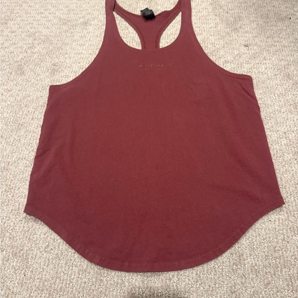 Alphalete Men’s Stringer Burgundy Tank Top
